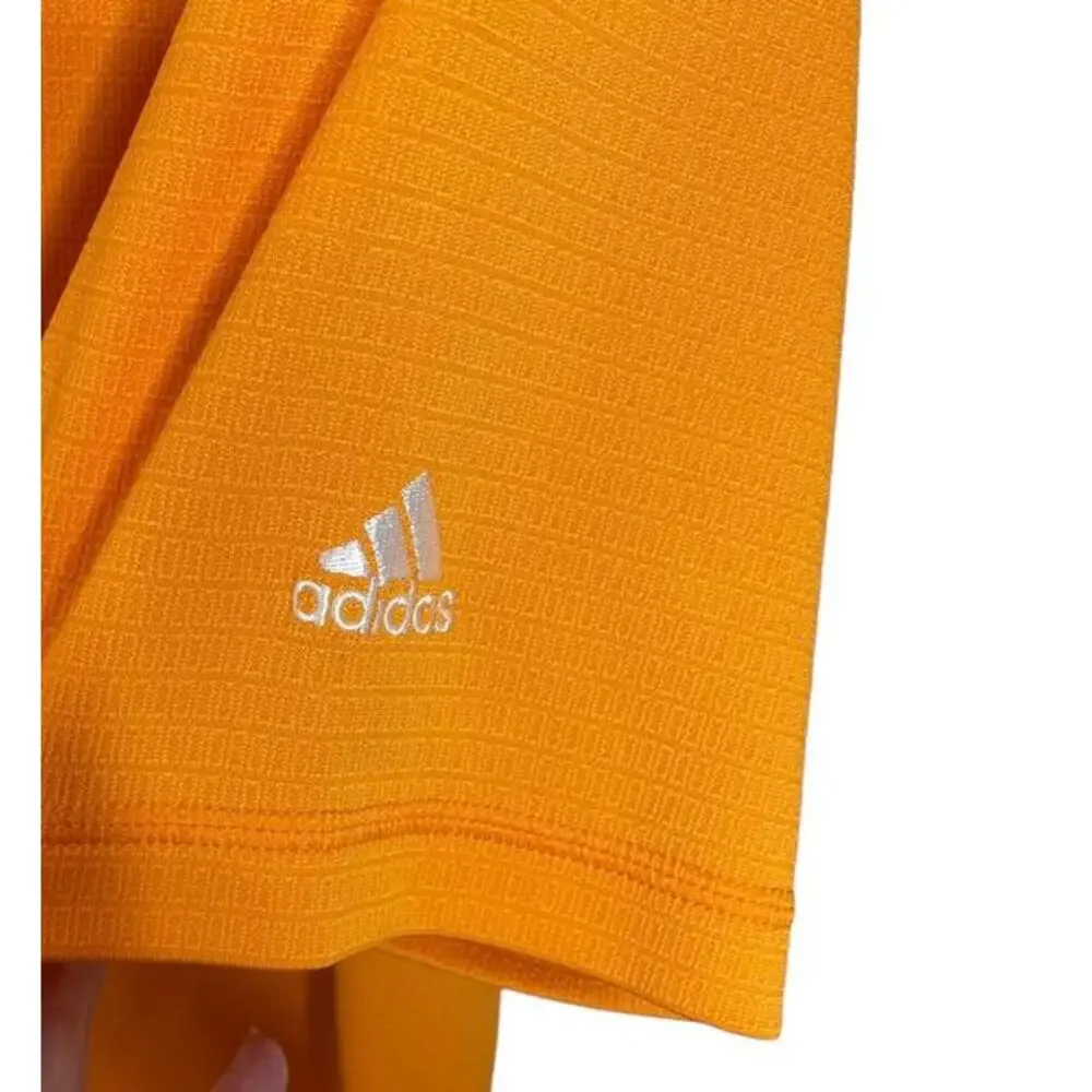Adidas Climalite Men’s Size Large Golf Polo Textured Burnt Orange Short Sleeves